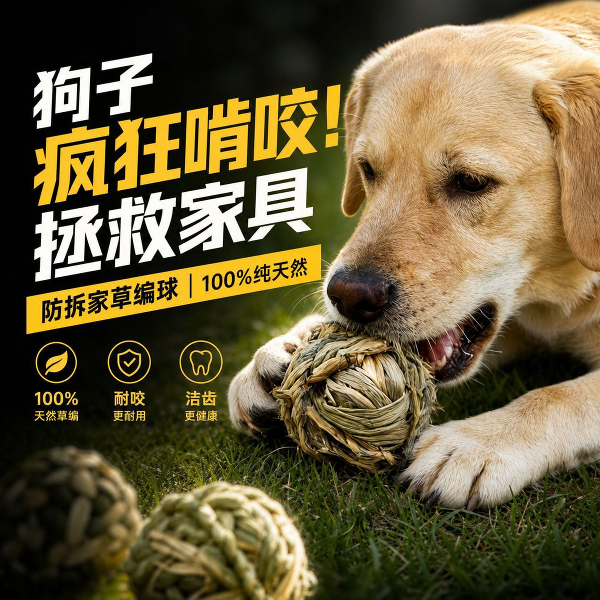 Why a Straw Woven Chew Ball Does Double Duty