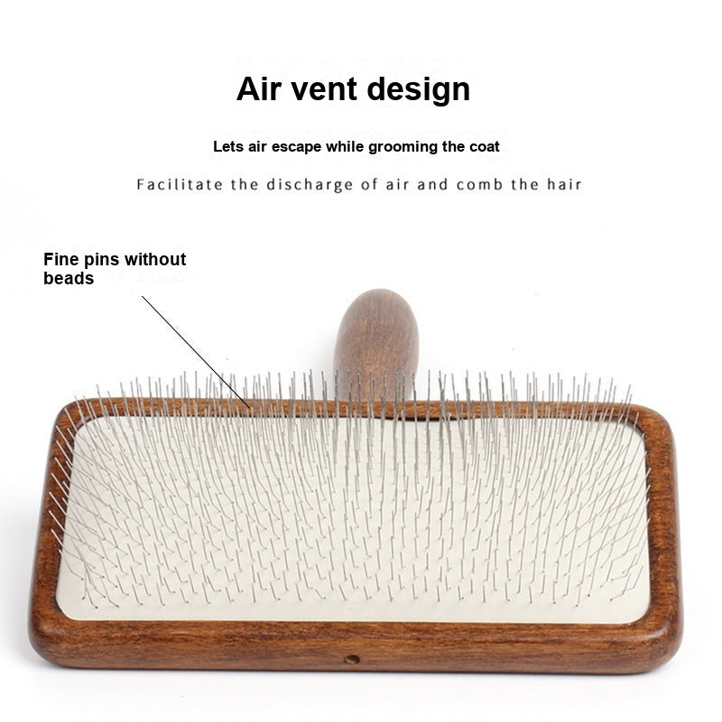 Wood Pet Grooming Brush Solid Antique - Comb Cats, Dogs