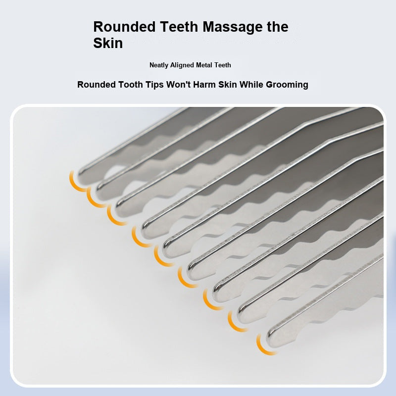 Stainless Steel Pet Grooming Brush Comb - Dense Teeth